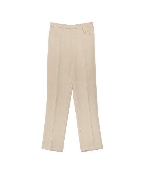 Re:EDIT（リエディ）の「[低身長サイズ有][保湿]潤って暖かい裏微起毛リサイクルセンタースリットテーパードパンツ（その他パンツ・レディース・アイボリー/ラベンダー/ブラック/ブルー/ピンク/グリーン/ブラウン・AS/LARGE/AL/MEDIUM/SMALL/AM）」の3枚目の写真