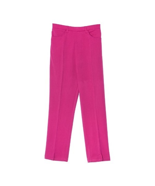 Re:EDIT（リエディ）の「[低身長サイズ有][保湿]潤って暖かい裏微起毛リサイクルセンタースリットテーパードパンツ（その他パンツ・レディース・アイボリー/ラベンダー/ブラック/ブルー/ピンク/グリーン/ブラウン・AS/LARGE/AL/MEDIUM/SMALL/AM）」の10枚目の写真