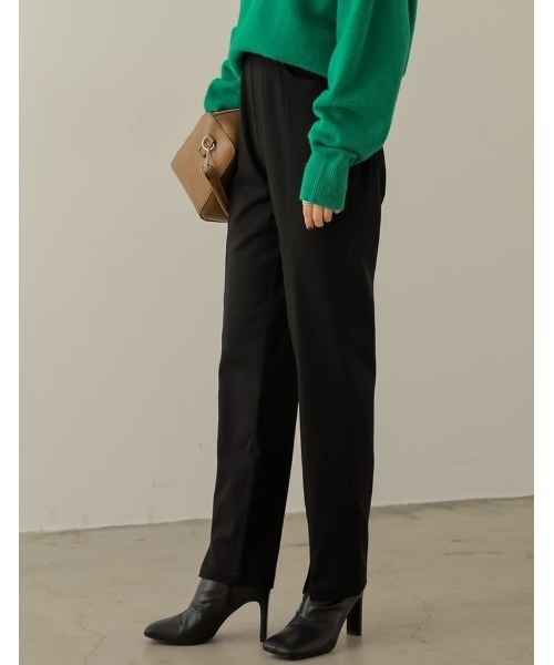 Re:EDIT（リエディ）の「[低身長サイズ有][保湿]潤って暖かい裏微起毛リサイクルセンタースリットテーパードパンツ（その他パンツ・レディース・アイボリー/ラベンダー/ブラック/ブルー/ピンク/グリーン/ブラウン・AS/LARGE/AL/MEDIUM/SMALL/AM）」の19枚目の写真