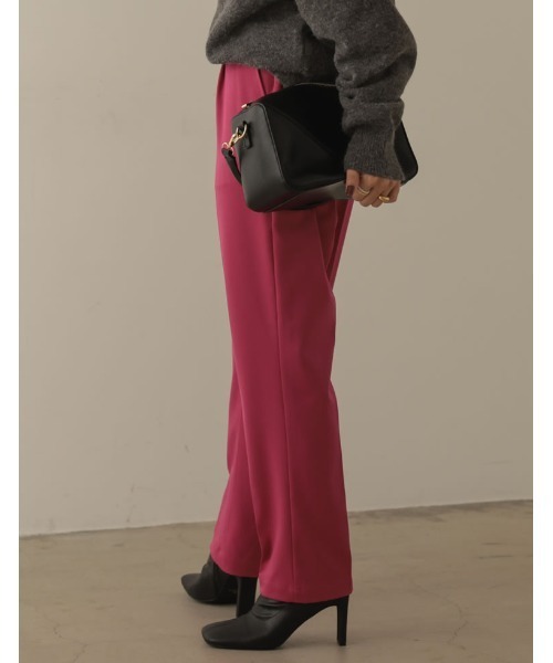 Re:EDIT（リエディ）の「[低身長サイズ有][保湿]潤って暖かい裏微起毛リサイクルセンタースリットテーパードパンツ（その他パンツ・レディース・アイボリー/ラベンダー/ブラック/ブルー/ピンク/グリーン/ブラウン・AS/LARGE/AL/MEDIUM/SMALL/AM）」の20枚目の写真