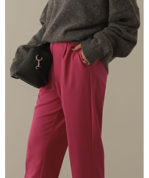 Re:EDIT（リエディ）の「[低身長サイズ有][保湿]潤って暖かい裏微起毛リサイクルセンタースリットテーパードパンツ（その他パンツ・レディース・アイボリー/ラベンダー/ブラック/ブルー/ピンク/グリーン/ブラウン・AS/LARGE/AL/MEDIUM/SMALL/AM）」の21枚目の写真