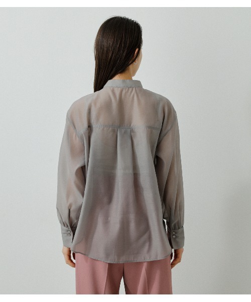 BANDNECKSHEERSHIRT/バンドネックシアーシャツ