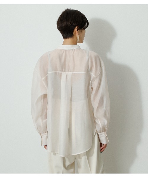 BANDNECKSHEERSHIRT/バンドネックシアーシャツ