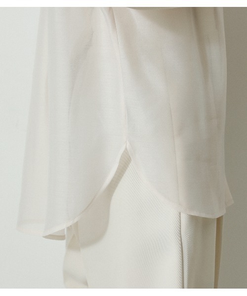 BANDNECKSHEERSHIRT/バンドネックシアーシャツ
