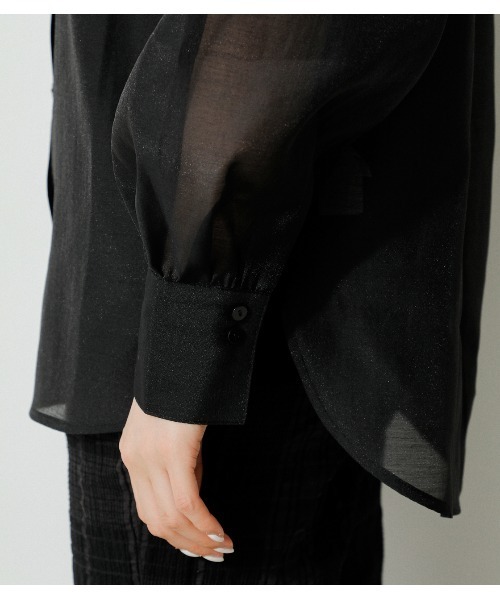 BANDNECKSHEERSHIRT/バンドネックシアーシャツ