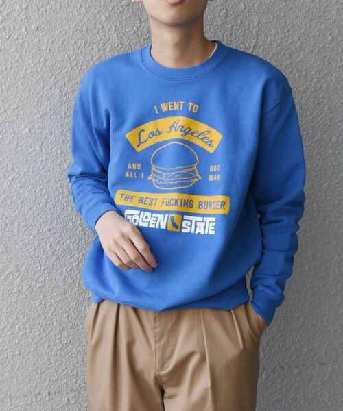 SHIPS any(シップス エニィ)の「【SHIPS any別注】LA FAST FOOD: フードプリント スウェット◇(スウェット・メンズ・ブラック/グレー/ロイヤルブルー/ピンク・MEDIUM/LARGE/X-LARGE)」の14枚目の写真