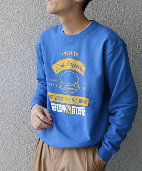 SHIPS any(シップス エニィ)の「【SHIPS any別注】LA FAST FOOD: フードプリント スウェット◇(スウェット・メンズ・ブラック/グレー/ロイヤルブルー/ピンク・MEDIUM/LARGE/X-LARGE)」の13枚目の写真