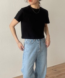 daily daily compact tee / デイリーデイリークロップド丈コンパクトティー
