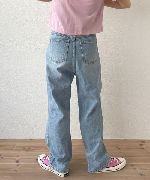 wee9s(ウィークス)の「daily daily compact tee / デイリーデイリークロップド丈コンパクトティー(Tシャツ/カットソー・レディース・ピンク/ブルー/ホワイト/レッド/ブラック・FREE)」の14枚目の写真