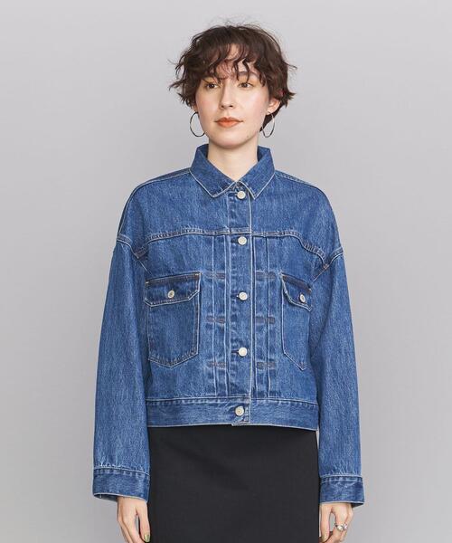 BEAUTY&YOUTH UNITED ARROWS（ビューティーアンドユースユナイテッドアローズ）の「BY コットンデニム ショートジャケット -ウォッシャブル-（デニムジャケット・レディース・ライトブルー/コバルトブルー・S/M）」の9枚目の写真