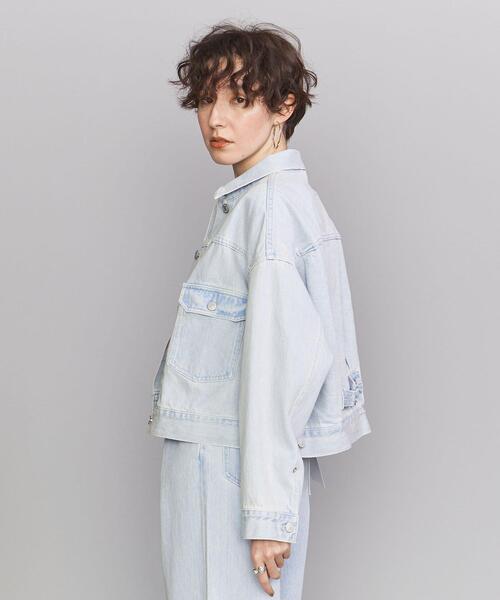BEAUTY&YOUTH UNITED ARROWS（ビューティーアンドユースユナイテッドアローズ）の「BY コットンデニム ショートジャケット -ウォッシャブル-（デニムジャケット・レディース・ライトブルー/コバルトブルー・M/S）」の22枚目の写真