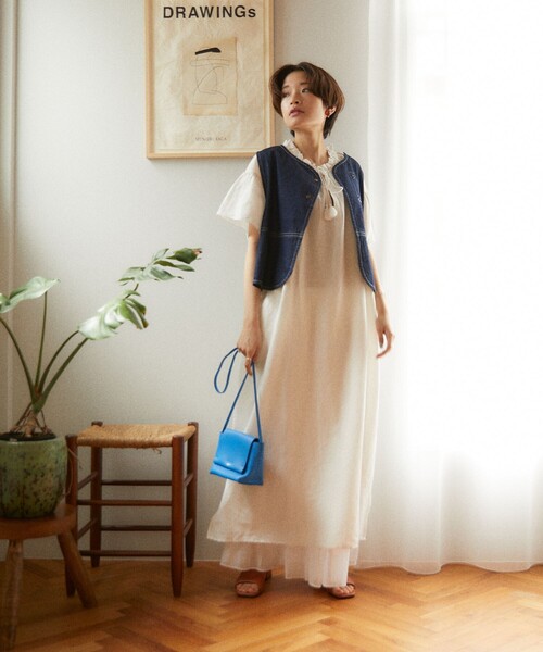 FREAK'S STORE（フリークスストア）の「▽【WEB限定】インドリネンコットン2WAYワンピース（ワンピース・レディース・ホワイト/ブラック/レッド/ターコイズブルー・SMALL/MEDIUM）」の21枚目の写真