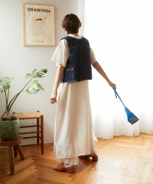 FREAK'S STORE（フリークスストア）の「▽【WEB限定】インドリネンコットン2WAYワンピース（ワンピース・レディース・ホワイト/ブラック/レッド/ターコイズブルー・SMALL/MEDIUM）」の9枚目の写真