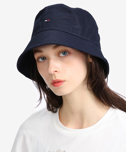 TOMMY HILFIGER(トミーヒルフィガー)の「フラッグバケットハット(ハット・レディース・ホワイト/ネイビー・FREE)」の9枚目の写真