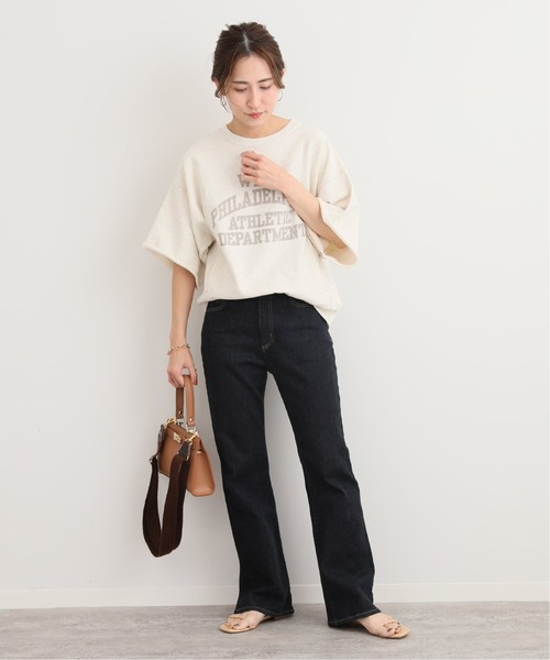 FRAMeWORK（フレームワーク）の「【Champion / チャンピオン】別注HALF SLEEVE SWEAT SHIRTS◆（Tシャツ/カットソー・レディース・スミクロ/グレー/グレー系その他/ネイビー・FREE）」の9枚目の写真