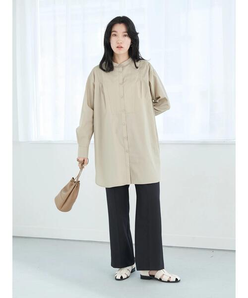 earth music&ecology（アースミュージックアンドエコロジー）の「バックスリットカラーワイドパンツ（その他パンツ・レディース・ブラック/イエロー/ライトグリーン/グレイッシュベージュ・S/M）」の9枚目の写真