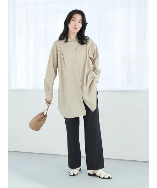 earth music&ecology（アースミュージックアンドエコロジー）の「バックスリットカラーワイドパンツ（その他パンツ・レディース・ブラック/イエロー/ライトグリーン/グレイッシュベージュ・S/M）」の10枚目の写真