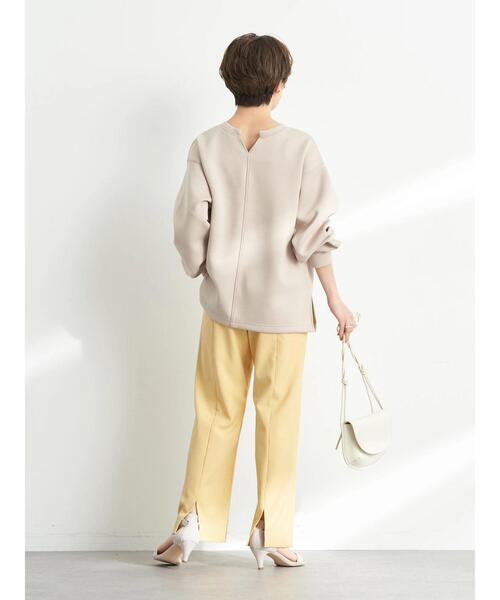 earth music&ecology（アースミュージックアンドエコロジー）の「バックスリットカラーワイドパンツ（その他パンツ・レディース・ブラック/イエロー/ライトグリーン/グレイッシュベージュ・S/M）」の21枚目の写真