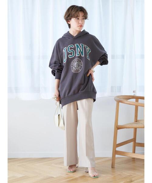 earth music&ecology（アースミュージックアンドエコロジー）の「バックスリットカラーワイドパンツ（その他パンツ・レディース・ブラック/イエロー/ライトグリーン/グレイッシュベージュ・S/M）」の18枚目の写真