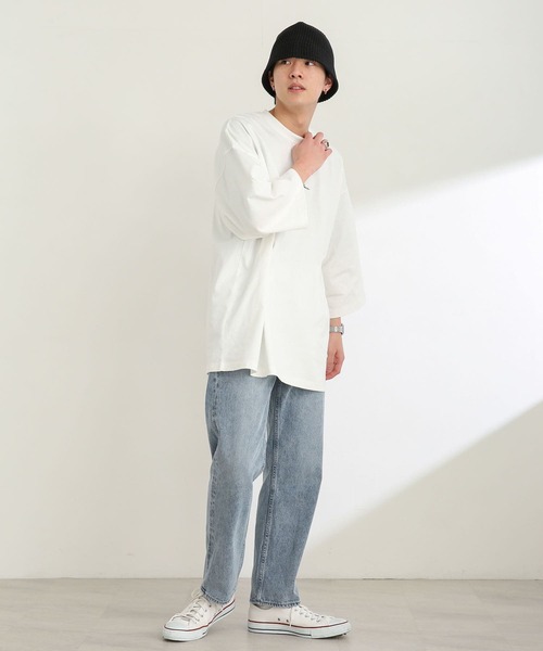 SENSE OF PLACE by URBAN RESEARCH(センスオブプレイスバイアーバンリサーチ)の「『ユニセックス』シシュウエクストラルーズTシャツ(5分袖)(Tシャツ/カットソー・メンズ・ブラック/オレンジ/ライトベージュ/ホワイト/グリーン・ONE)」の14枚目の写真