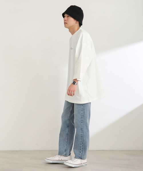 SENSE OF PLACE by URBAN RESEARCH(センスオブプレイスバイアーバンリサーチ)の「『ユニセックス』シシュウエクストラルーズTシャツ(5分袖)(Tシャツ/カットソー・メンズ・ブラック/オレンジ/ライトベージュ/ホワイト/グリーン・ONE)」の15枚目の写真