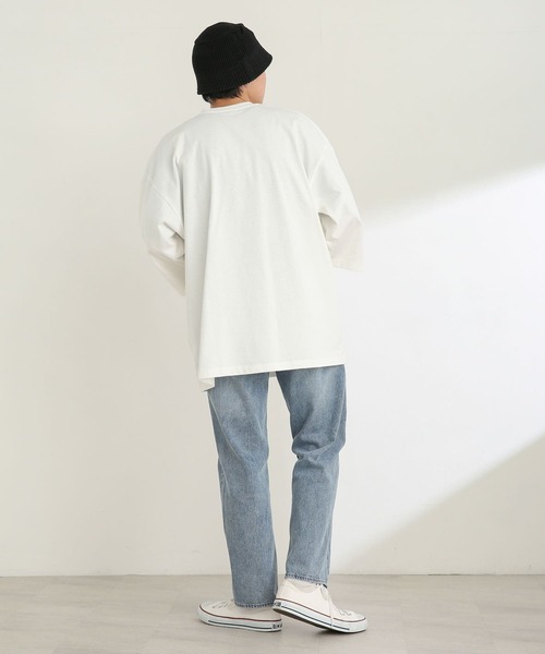 SENSE OF PLACE by URBAN RESEARCH(センスオブプレイスバイアーバンリサーチ)の「『ユニセックス』シシュウエクストラルーズTシャツ(5分袖)(Tシャツ/カットソー・メンズ・ブラック/オレンジ/ライトベージュ/ホワイト/グリーン・ONE)」の16枚目の写真