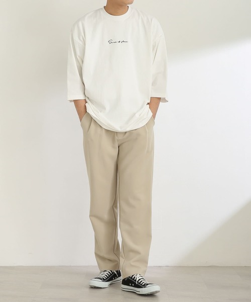 SENSE OF PLACE by URBAN RESEARCH(センスオブプレイスバイアーバンリサーチ)の「『ユニセックス』シシュウエクストラルーズTシャツ(5分袖)(Tシャツ/カットソー・メンズ・ブラック/オレンジ/ライトベージュ/ホワイト/グリーン・ONE)」の17枚目の写真