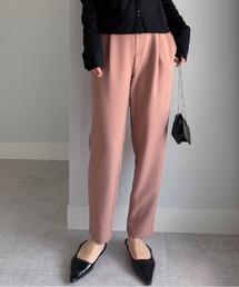 [低身長サイズ有]美脚シルエットタックテーパードパンツ/股下61㎝(UVカット/防しわ)