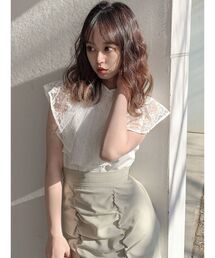 dazzlin | ノースリプリーツカラーブラウス(シャツ/ブラウス)