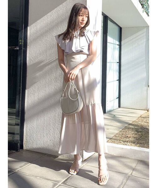 dazzlin（ダズリン）の「ノースリプリーツカラーブラウス（シャツ/ブラウス・レディース・その他1/グレー/オフホワイト・FREE）」の18枚目の写真