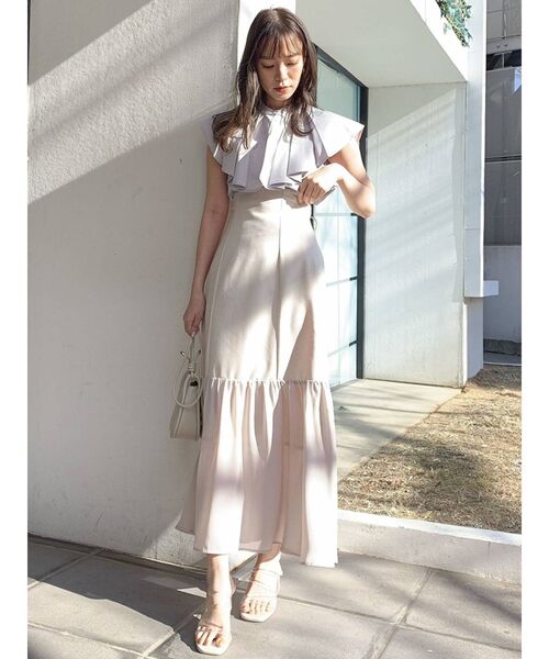 dazzlin（ダズリン）の「ノースリプリーツカラーブラウス（シャツ/ブラウス・レディース・その他1/グレー/オフホワイト・FREE）」の20枚目の写真