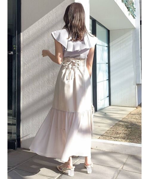 dazzlin（ダズリン）の「ノースリプリーツカラーブラウス（シャツ/ブラウス・レディース・その他1/グレー/オフホワイト・FREE）」の21枚目の写真