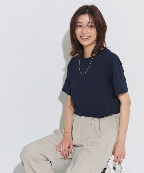 シルケットコットンTシャツ クルーネック（Tシャツ/カットソー