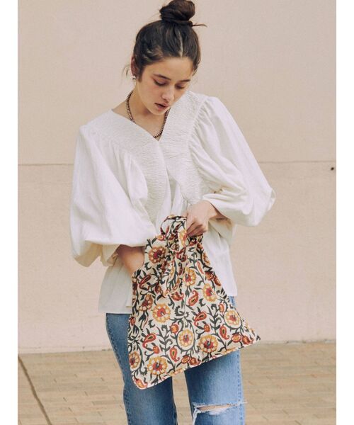 Ungrid（アングリッド）の「エスニックプリントショルダーBAG（ショルダーバッグ・レディース・グリーン系その他/ベージュ・FREE）」の4枚目の写真