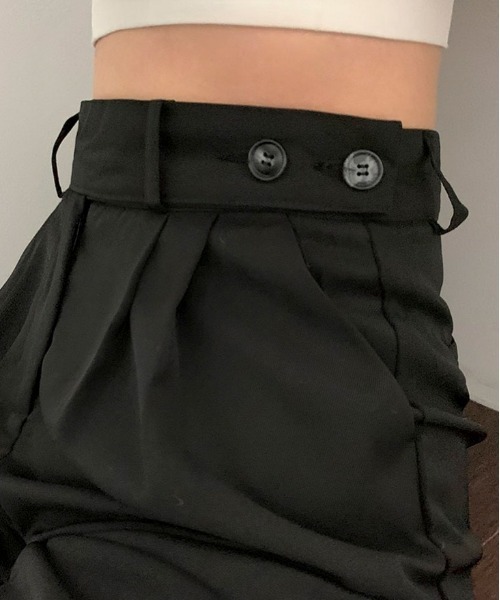 BEIDELLI（ベイデリー）の「[BELLIDE MADE] サイドダブルボタンスラックス（スラックス・レディース・ブラック/ベージュ・SMALL/MEDIUM/LARGE）」の5枚目の写真