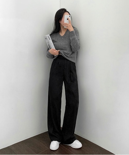 BEIDELLI（ベイデリー）の「[BELLIDE MADE] サイドダブルボタンスラックス（スラックス・レディース・ブラック/ベージュ・SMALL/MEDIUM/LARGE）」の8枚目の写真