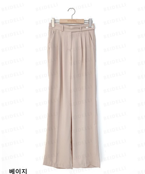 BEIDELLI（ベイデリー）の「[BELLIDE MADE] サイドダブルボタンスラックス（スラックス・レディース・ブラック/ベージュ・SMALL/MEDIUM/LARGE）」の19枚目の写真