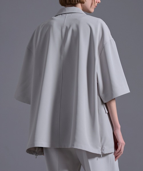 ドレープトロミ サイドジップダブルジャケット（テーラードジャケット）｜Loose/ルース（ルース）