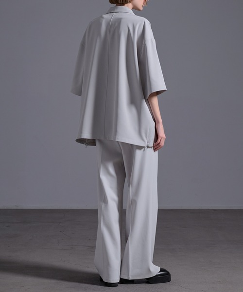 ドレープトロミ サイドジップダブルジャケット（テーラードジャケット）｜Loose/ルース（ルース）