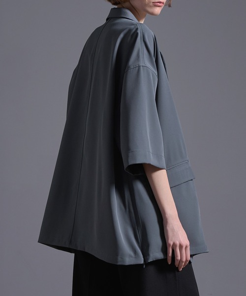 ドレープトロミ サイドジップダブルジャケット（テーラードジャケット）｜Loose/ルース（ルース）
