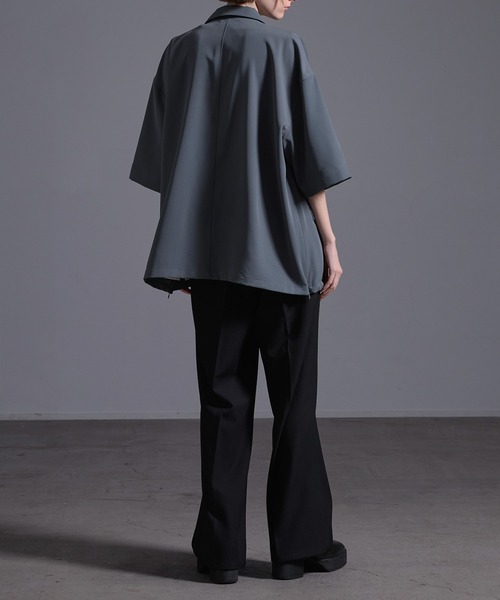 ドレープトロミ サイドジップダブルジャケット（テーラードジャケット）｜Loose/ルース（ルース）