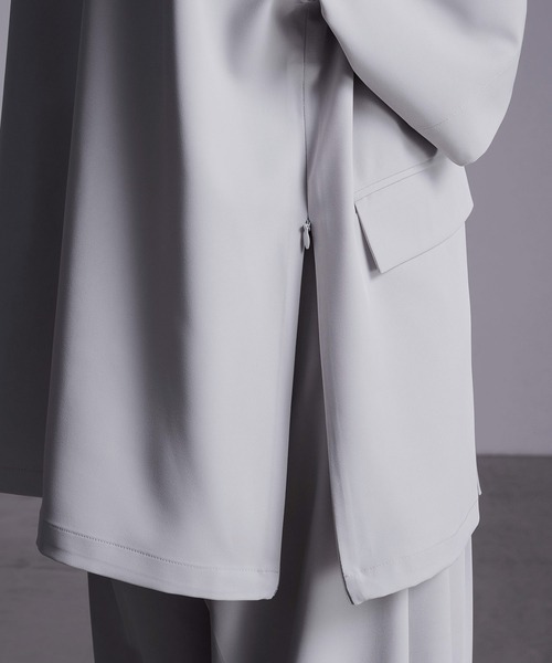 ドレープトロミ サイドジップダブルジャケット（テーラードジャケット）｜Loose/ルース（ルース）