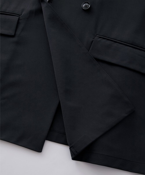 ドレープトロミ サイドジップダブルジャケット（テーラードジャケット）｜Loose/ルース（ルース）