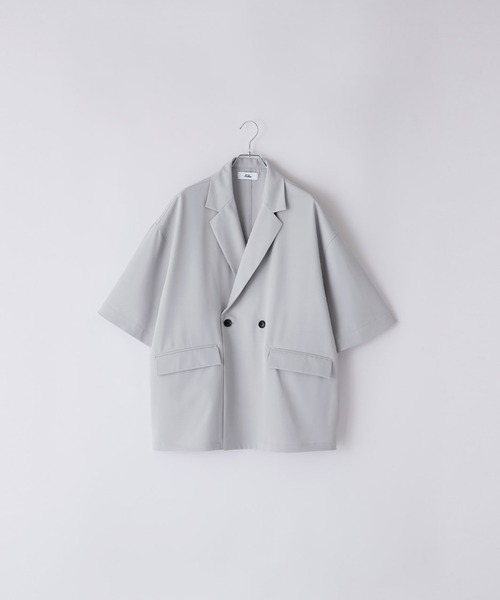 ドレープトロミ サイドジップダブルジャケット（テーラードジャケット）｜Loose/ルース（ルース）