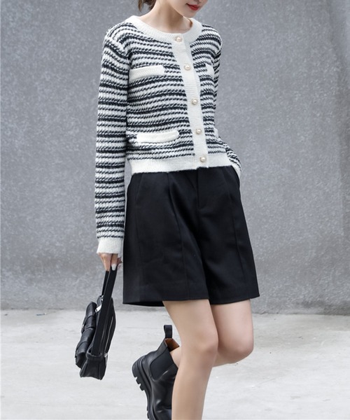 by muni:r(バイ ムニール)の「ベルトSETピンタックハーフパンツ(その他パンツ・レディース・ブラック/グレー・SMALL/MEDIUM)」の16枚目の写真