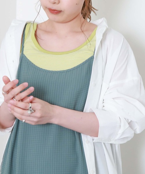 archives（アルシーヴ）の「リブボーダーキャミタンク（タンクトップ・レディース・ブラック/ピンク/イエロー/ブルー・MEDIUM）」の3枚目の写真