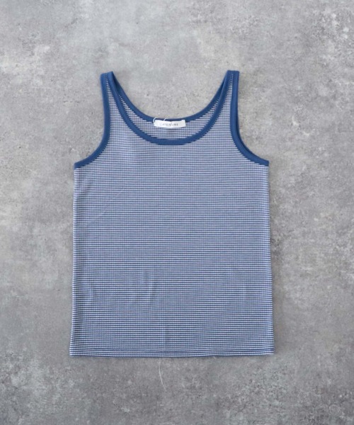 archives（アルシーヴ）の「リブボーダーキャミタンク（タンクトップ・レディース・ブラック/ピンク/イエロー/ブルー・MEDIUM）」の2枚目の写真