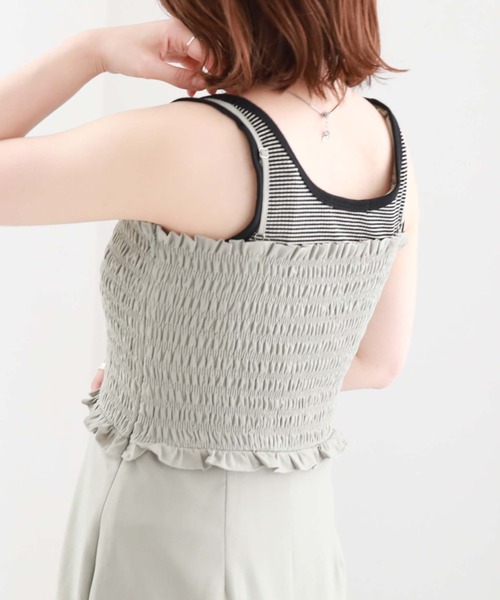 archives（アルシーヴ）の「リブボーダーキャミタンク（タンクトップ・レディース・ブラック/ピンク/イエロー/ブルー・MEDIUM）」の16枚目の写真