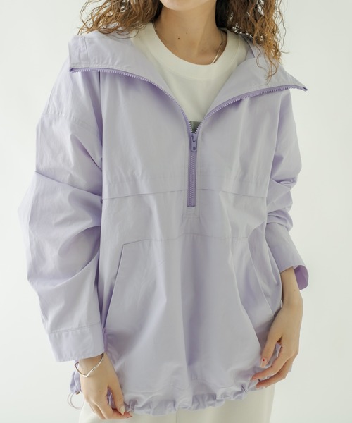 mystic（ミスティック）の「アノラックパーカー（パーカー・レディース・パープル/オフホワイト・FREE）」の2枚目の写真