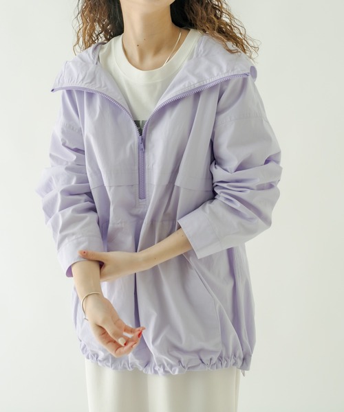 mystic（ミスティック）の「アノラックパーカー（パーカー・レディース・パープル/オフホワイト・FREE）」の4枚目の写真